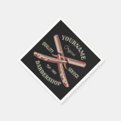 Persoonlijke naam Barber Straight Razor Barbershop Servet (Hoek)