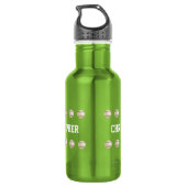 Persoonlijke naam, Baseball, Apple Green Waterfles (Achterkant)