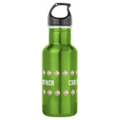 Persoonlijke naam, Baseball, Apple Green Waterfles (Voorkant)