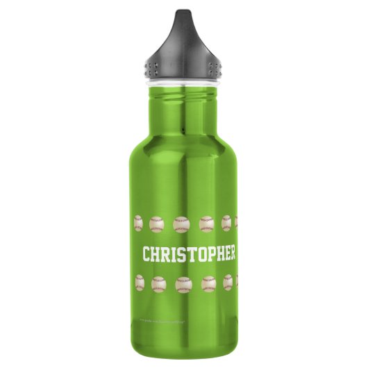 Persoonlijke naam, Baseball, Apple Green Waterfles (Links)