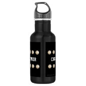 Persoonlijke naam, Baseball, Black Waterfles (Achterkant)