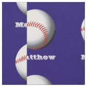 Persoonlijke naam Baseball Patroon Stof (Close Up)
