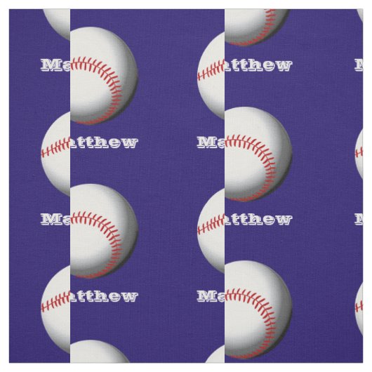 Persoonlijke naam Baseball Patroon Stof (Swatch)