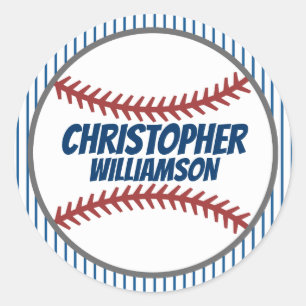 Persoonlijke naam Baseball Sticker