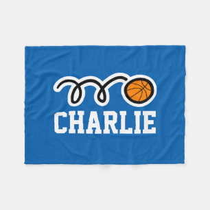 Persoonlijke naam basketbal fleece dekens