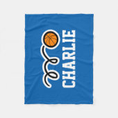 Persoonlijke naam basketbal fleece dekens (Voorkant)