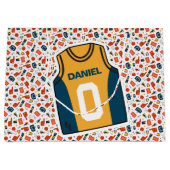 Persoonlijke naam basketbal groot cadeauzakje (Voorkant)