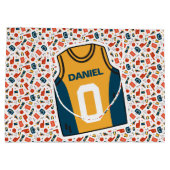 Persoonlijke naam basketbal groot cadeauzakje (Achterkant)
