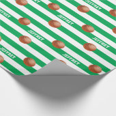 Persoonlijke naam Basketball Green/White Cadeaupapier (Hoek)