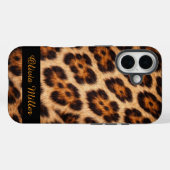 Persoonlijke naam Bengaalse kattenprint Case-Mate iPhone Case (Achterkant (horizontaal))