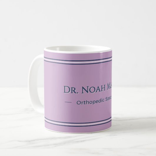 Persoonlijke naam & beroep koffiemok (Voorkant links)