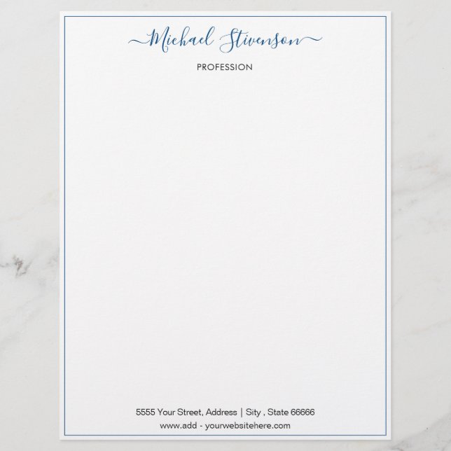 Persoonlijke naam Beroepsadres Letterhead Briefhoofd (Voorkant)