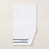 Persoonlijke naam bewerkbare kleur dubbele strepen bad handdoek (Handdoek)