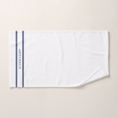 Persoonlijke naam bewerkbare kleur dubbele strepen bad handdoek (Handdoek)