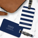 Persoonlijke naam bewerkbare kleur en witte strepe bagagelabel<br><div class="desc">Bagagelabel met bewerkbare kleur (klik op Aanpassen en wijzigen van achtergrondkleur) en witte strepen. Pas dit aan door placeholder tekst met jouw naam te vervangen en voor meer opties zoals om de doopvont te veranderen, is het grootte en het uit elkaar plaatsen tussen brieven klik de "aanpassen het"knoop. *Gelieve te...</div>