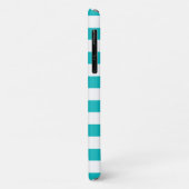 Persoonlijke naam bewerkbare kleur en witte strepe Case-Mate iPhone case (Achterkant/links)