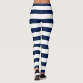 Persoonlijke naam bewerkbare kleur en witte strepe leggings (Achterkant)