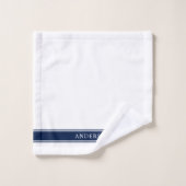 Persoonlijke naam Bewerkbare kleurenstreepjes Bad Handdoek (Wasdoekje)