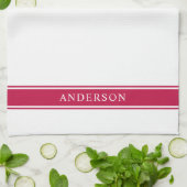 Persoonlijke naam Bewerkbare kleurenstreepjes Theedoek (Gevouwen)