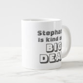 Persoonlijke naam Big Deal Funny Coffee Jumbo Mok (Voorkant rechts)