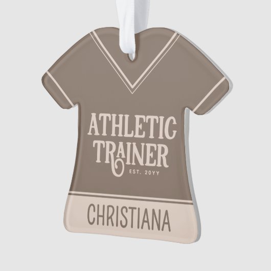 Persoonlijke naam bij Athletic Trainer Afstuderen Ornament (voorkant)
