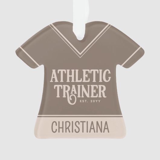 Persoonlijke naam bij Athletic Trainer Afstuderen Ornament (voorkant)