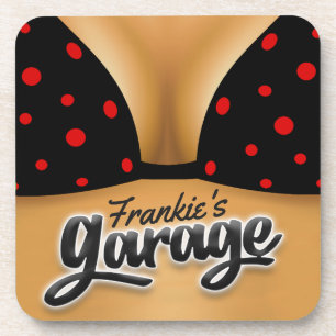 Persoonlijke naam Bikini Babe Girl Man Cave Garage Bier Onderzetter