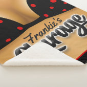 Persoonlijke naam Bikini Babe Girl Man Cave Garage Sherpa Deken (3/4)