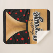 Persoonlijke naam Bikini Babe Girl Man Cave Garage Sherpa Deken (Voorkant (horizontaal))
