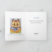 Persoonlijke naam Birthday Cats Kitten Louis Wain Kaart (Binnen)