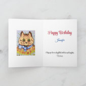 Persoonlijke naam Birthday Cats Kitten Louis Wain Kaart (Binnen)