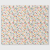 Persoonlijke naam | Birthday Confetti Cadeaupapier (Vlak)