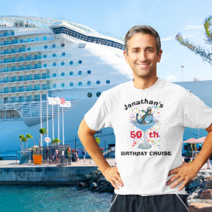 Persoonlijke naam Birthday Cruise Cocktail Anchor T-shirt