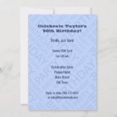 Persoonlijke naam Birthday party nodigblue Kaart (Achterkant)