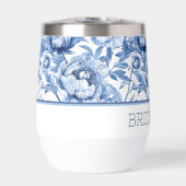 Persoonlijke naam blauwe bloem bruidsmeisje bloem (Voorkant)