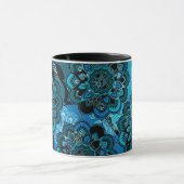 Persoonlijke naam Blauwe Boho Paisley Black in Mu Mok (Midden)