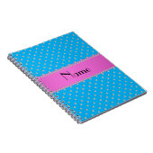 Persoonlijke naam blauwe diamanten notitieboek (Rechterzijde)