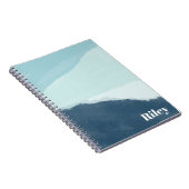 Persoonlijke naam, Blauwe Waterverf Notitieboek (Rechterzijde)