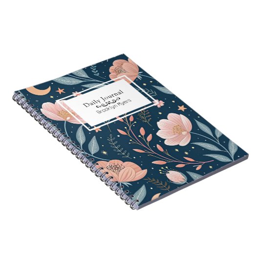 Persoonlijke naam Bloem Boho Journal/ Notitieboek (Rechterzijde)