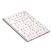 Persoonlijke naam bloem notitieboek (Rechterzijde)