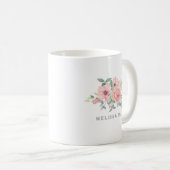 Persoonlijke naam bloemenschildering mok (Voorkant rechts)