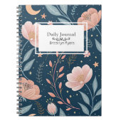 Persoonlijke naam Bloemige BOHO Dagboek/ Notitieboek (Voorkant)