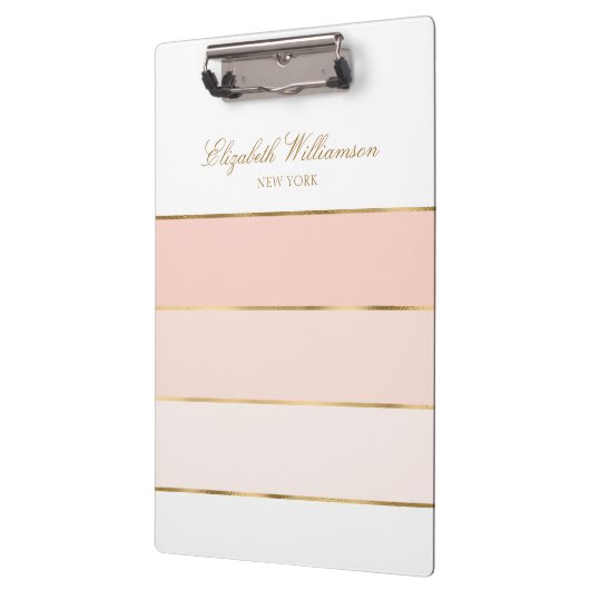 Persoonlijke naam Blush Pink Gold Klembord (Links)