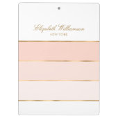 Persoonlijke naam Blush Pink Gold Klembord (Achterkant)