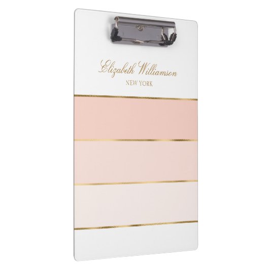 Persoonlijke naam Blush Pink Gold Klembord (Rechts)