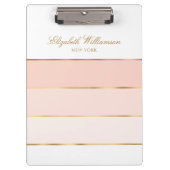 Persoonlijke naam Blush Pink Gold Klembord (Voorkant)
