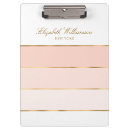 Persoonlijke naam Blush Pink Gold Klembord
