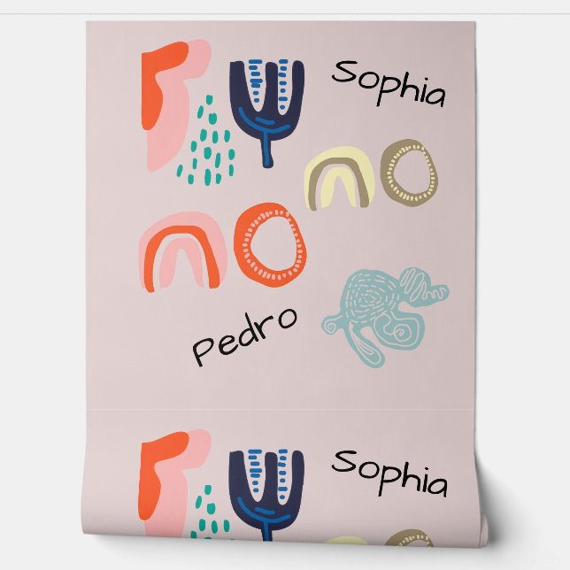Persoonlijke naam Boho Behang (Afrollen)