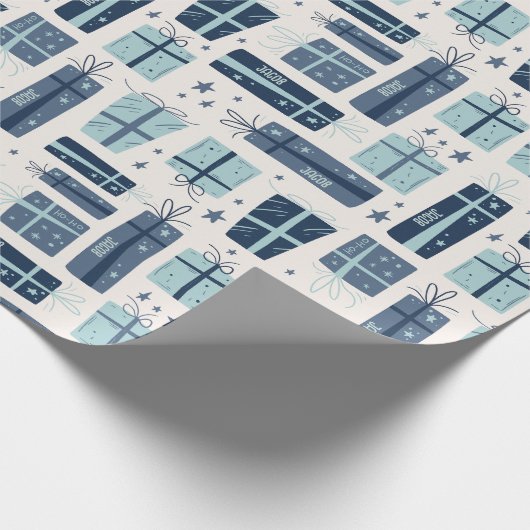 Persoonlijke naam Boho Cadeaus Pattern Kerstmis Cadeaupapier (Hoek)
