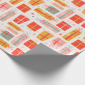 Persoonlijke naam Boho Cadeaus Pattern Kerstmis Cadeaupapier (Hoek)